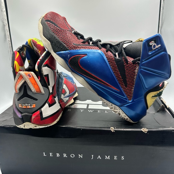 Nike Lebron XII 12 SE WTL What The Lebron James Multicolor Phantom MTLC Cacao 10 - Picture 6 of 14
